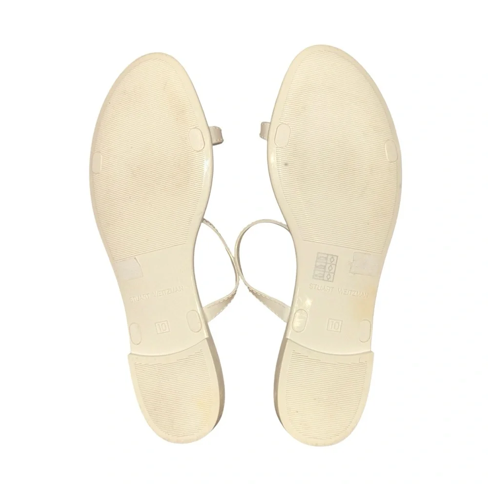 Stuart Weitzman Like-New Sawyer Slide Jelly Sandal in White Sz 10 Worn Once - Picture 5 of 7